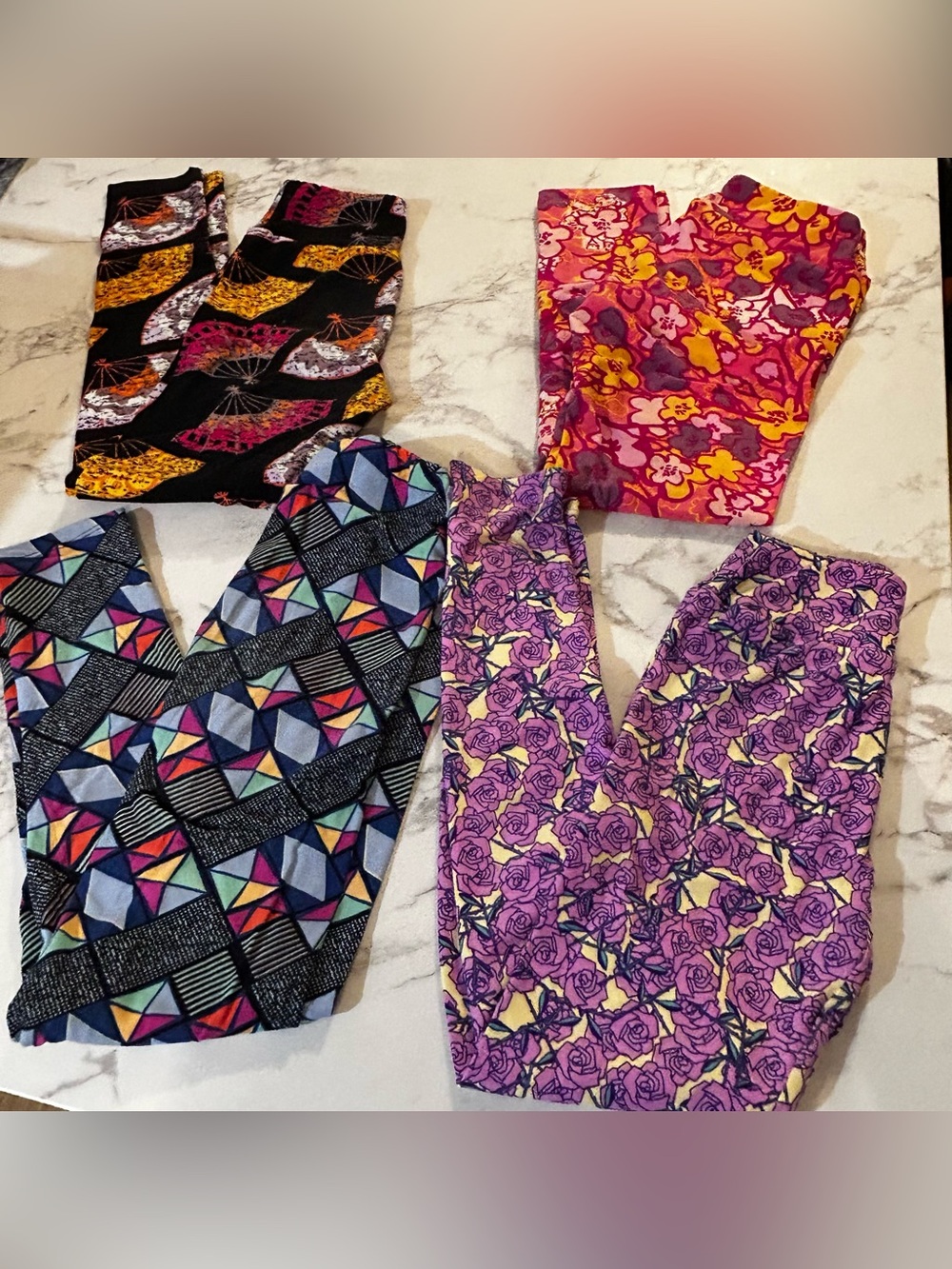 LuLaRoe Tweens Printed Leggings Set - 4 pairs